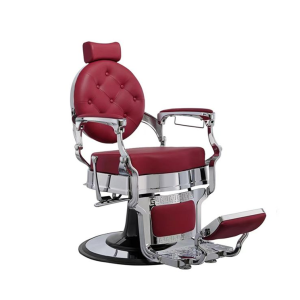 SILLÓN DE BARBERÍA MOU SILVER RED